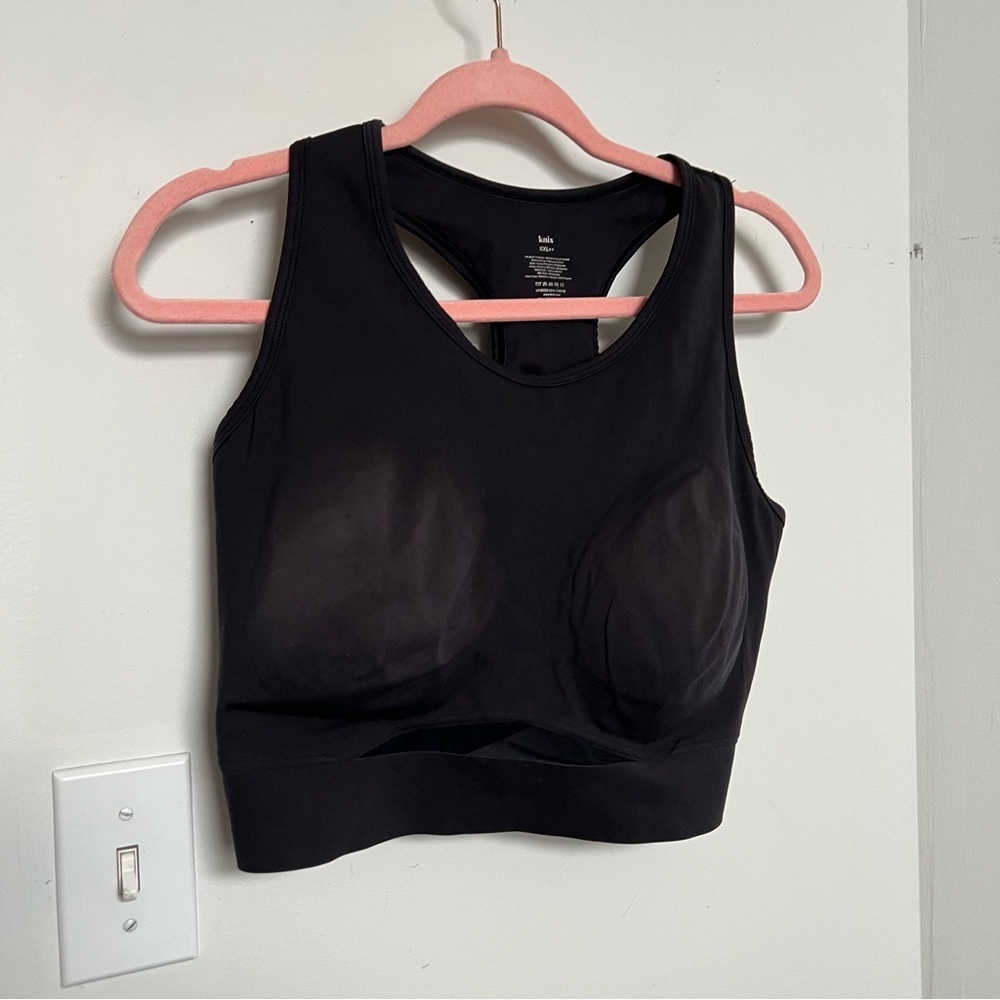 Knix Black Racerback Sports Bra XXL++ Seamless Wireless Activewear - Picture 3 of 5